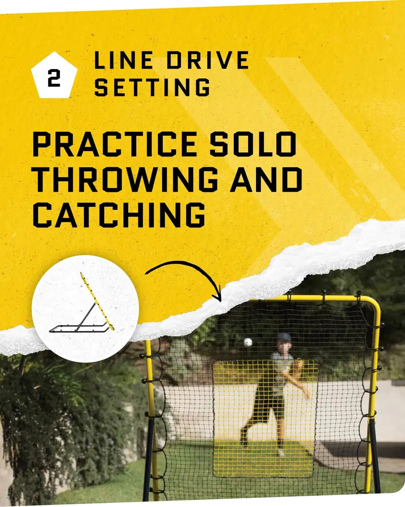 SKLZ Fielding Drill System  Adjustable Line Drive & Fly Ball Return Training Tool