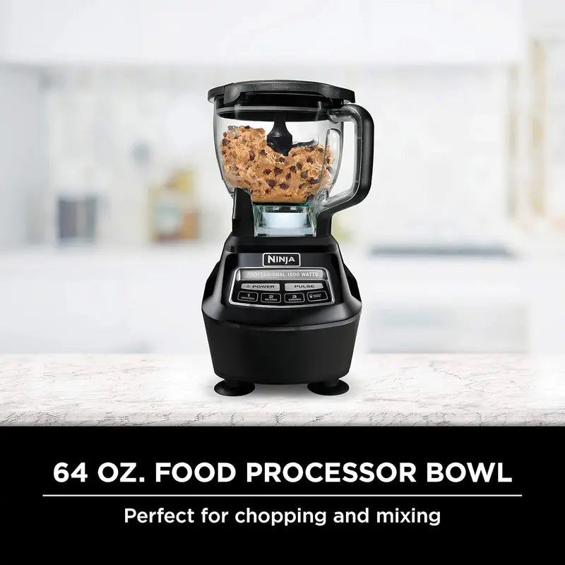 Ninja BL770 Black Mega Kitchen System – All-in-One Blender and Processor Set