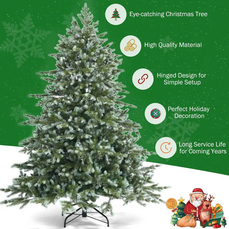 Metal-Base Artificial Christmas Tree – Sleek Pre-Assembled Holiday Decor