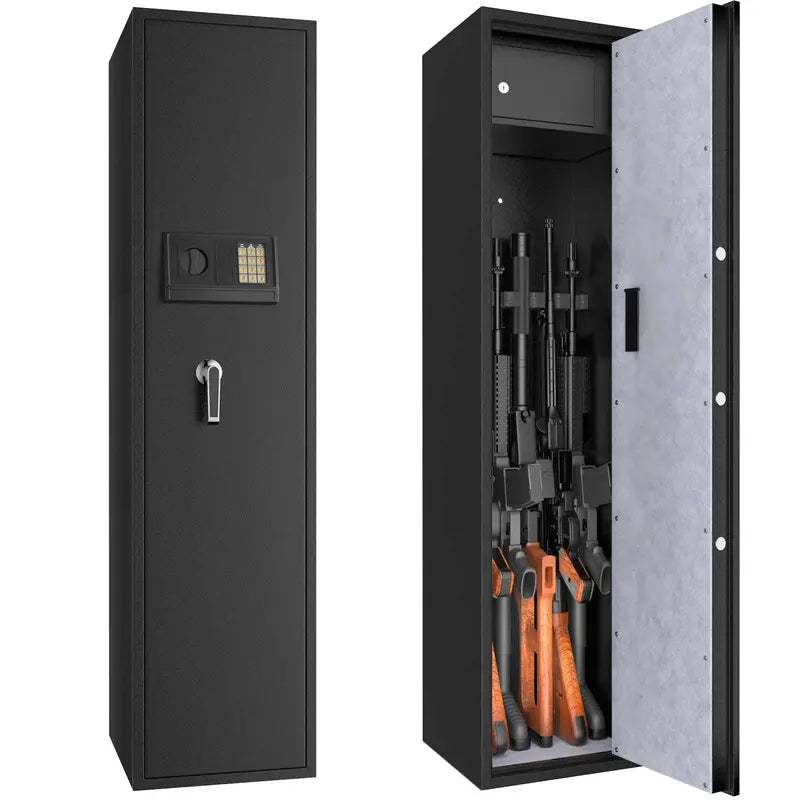 Large Long-Gun Safe with Integrated Pistol Vault and Secure Locking System