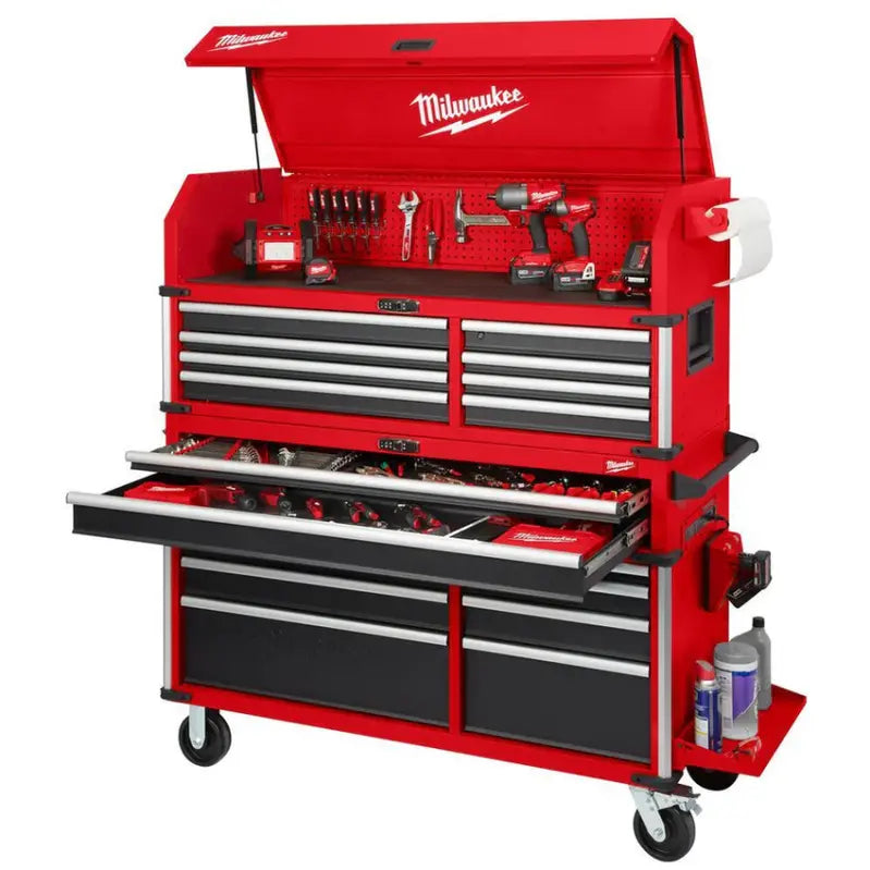 Industrial-Style 56-Inch 18-Drawer Tool Chest and Cabinet Combo – High-Capacity Rolling Storage System