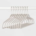 10pk Flocked Hangers White - Brightroom