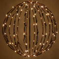 16" Light Ball, Fold Flat Brown Frame, Warm White LED