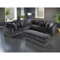 Modular L-Shaped Corduroy Sectional Sofa – Oversized 6-Piece Configurable Set