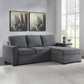Kendale Modern Sleeper Sofa Featuring Integrated Chaise Storage