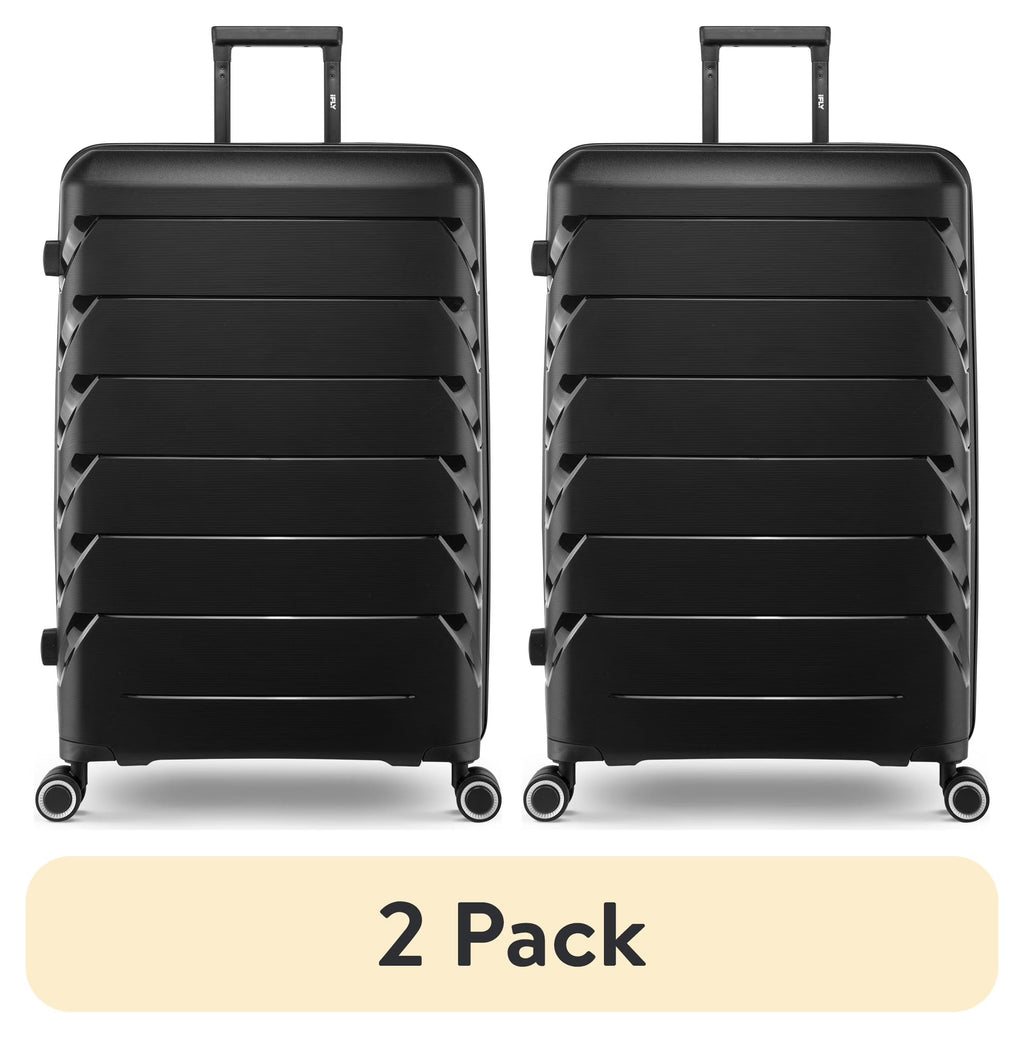 (2 pack) PUR by iFLY Hardside 28" Checked Luggage, Black