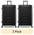 (2 pack) PUR by iFLY Hardside 28" Checked Luggage, Black