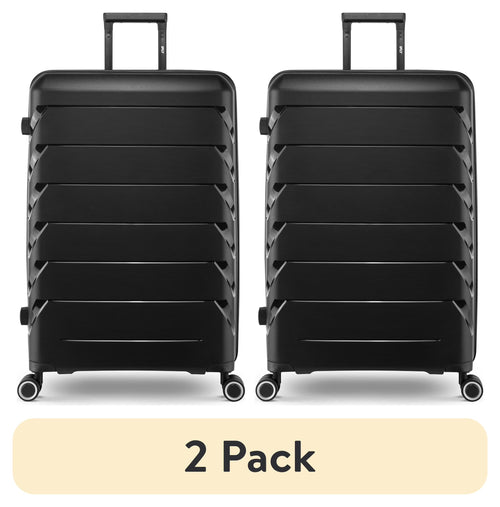 (2 pack) PUR by iFLY Hardside 28" Checked Luggage, Black
