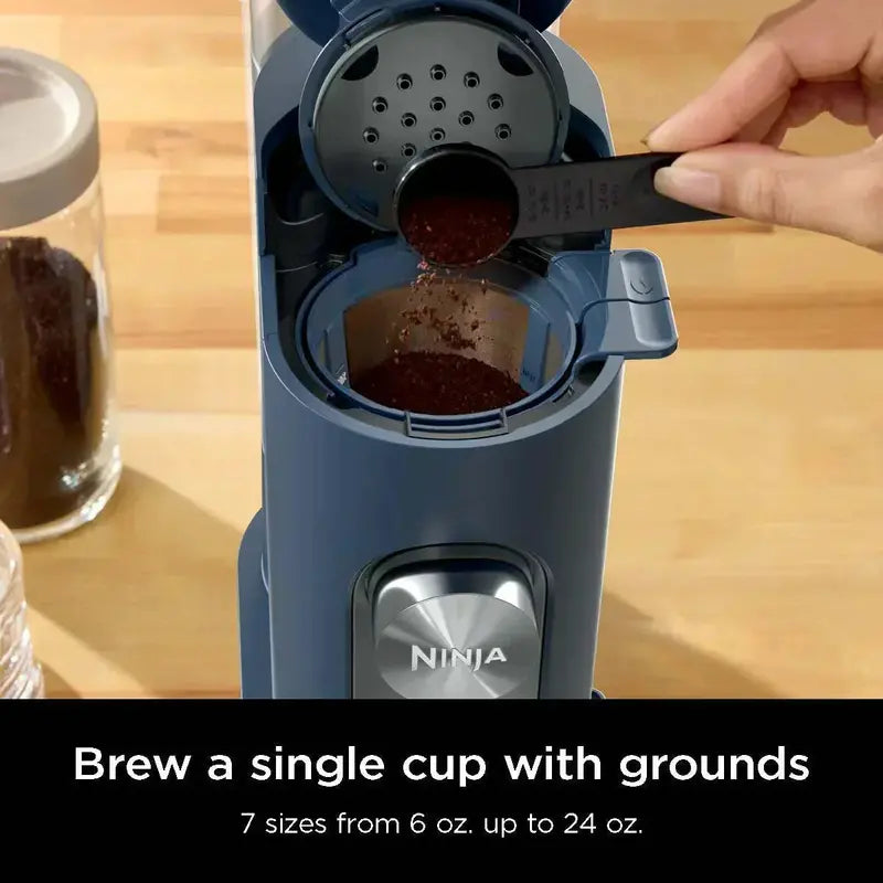 Ninja Single-Serve Coffee Maker – K-Cup and Grounds Compatible, Compact Design with Brew Flexibility