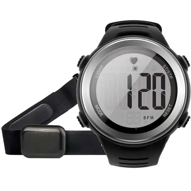 Medical-Grade Pulse Oximeter Watch with Chest Strap and 5ATM Waterproof Rating