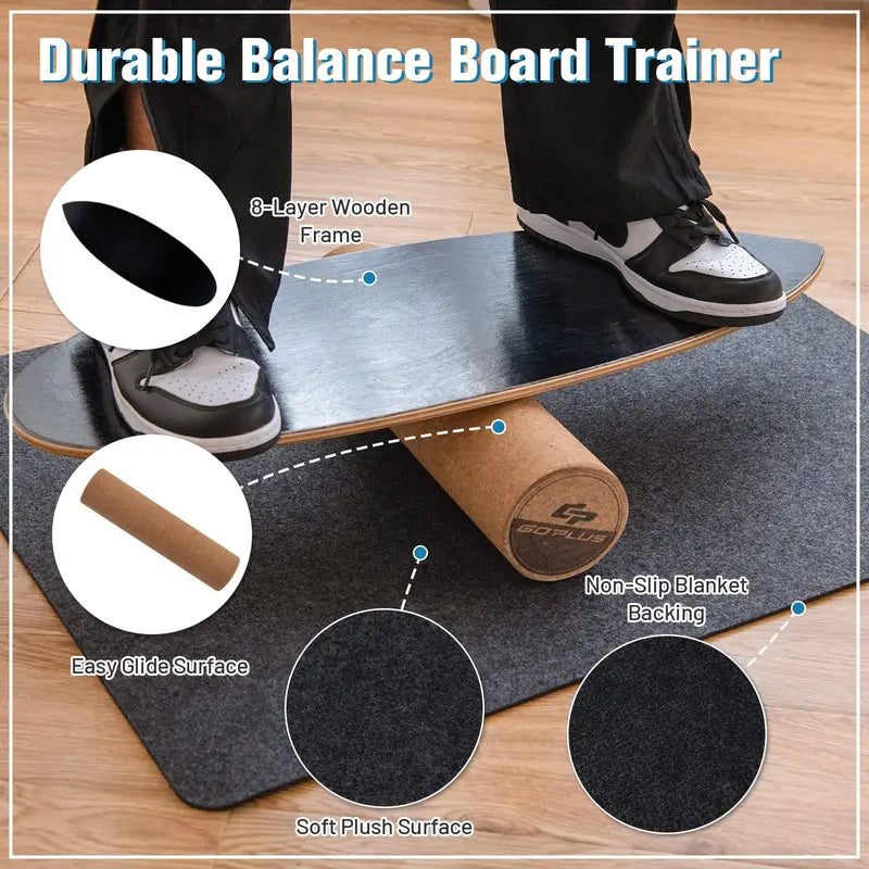 High-Capacity Balance Board – 500 LB Trainer for Core Stability, Coordination, and Skateboard Skills