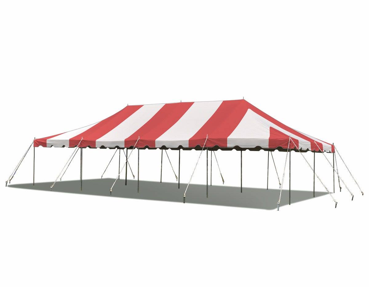 20' x 40' Weekender Standard Canopy Pole Tent - Red