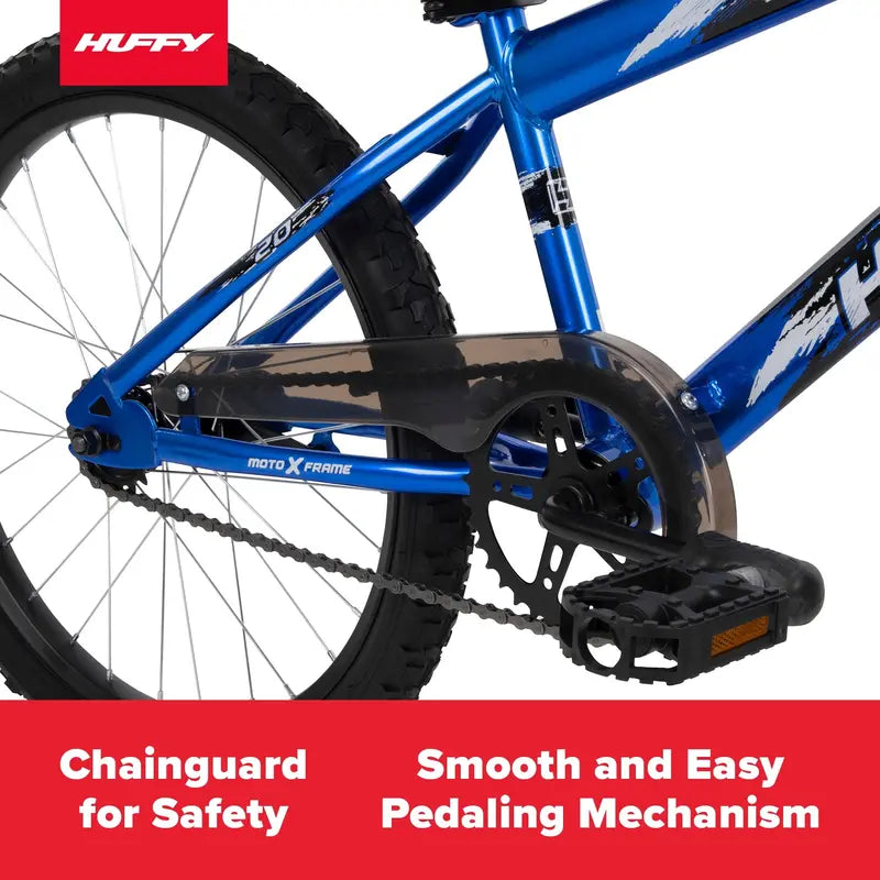 Huffy Rock It 20-Inch Kids Bike – Royal Blue, Single-Speed with Training Wheels, Ages 5+