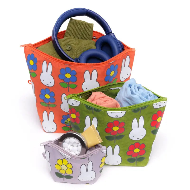 Miffy by Baggu Recycled Nylon Go Pouch Set – 3-Piece Eco-Friendly Carry Collection