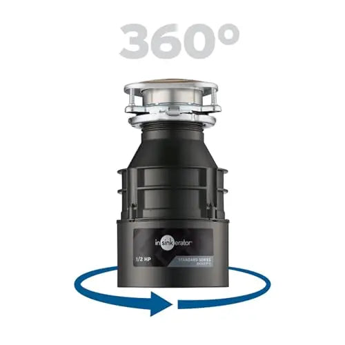 InSinkErator Badger 5 Garbage Disposal – 1/2 HP Continuous Feed, Durable Stainless Steel, Tool-Free Installation