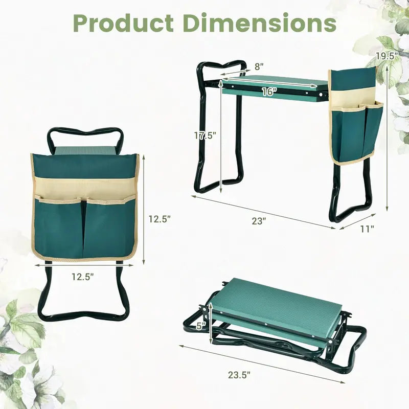Heavy-Duty Folding Kneeler Bench – Gardening Pad with Cushioned Support