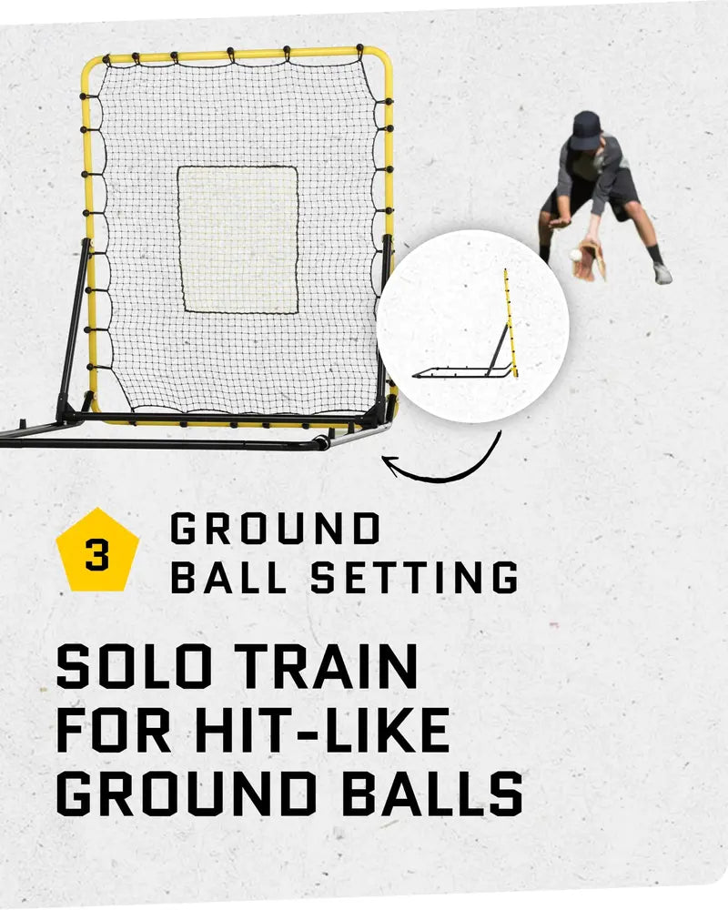 SKLZ Fielding Drill System  Adjustable Line Drive & Fly Ball Return Training Tool
