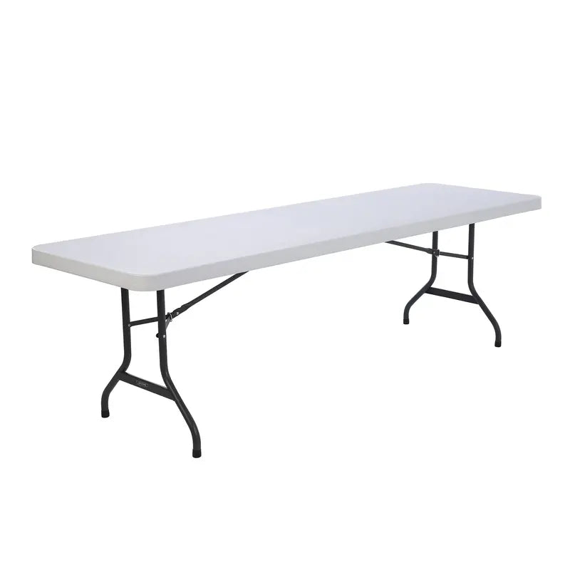 Lifetime 8-Foot Commercial Folding Table – White Granite Finish (Model 22980)