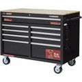 Gloss Black Rolling Tool Cabinet – 46″ Wide 9-Drawer Heavy-Duty Mobile Workstation