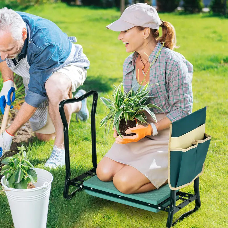 Heavy-Duty Folding Kneeler Bench – Gardening Pad with Cushioned Support