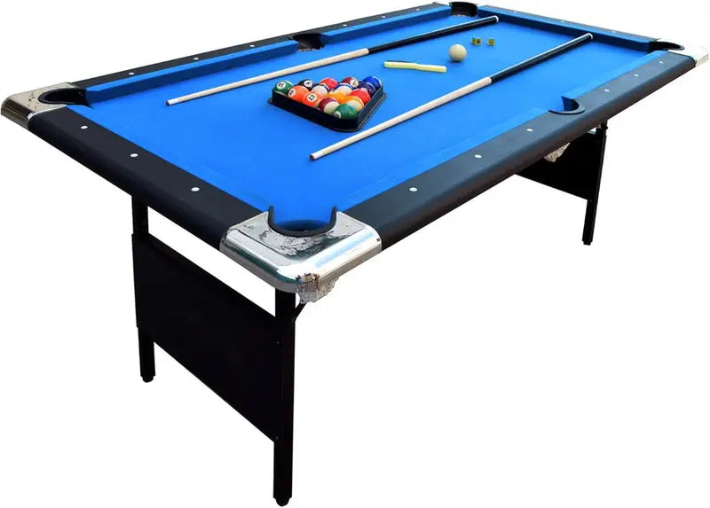 Hathaway Fairmont 6-Foot Folding Pool Table – Portable Billiards Set with Accessories & Easy Storage