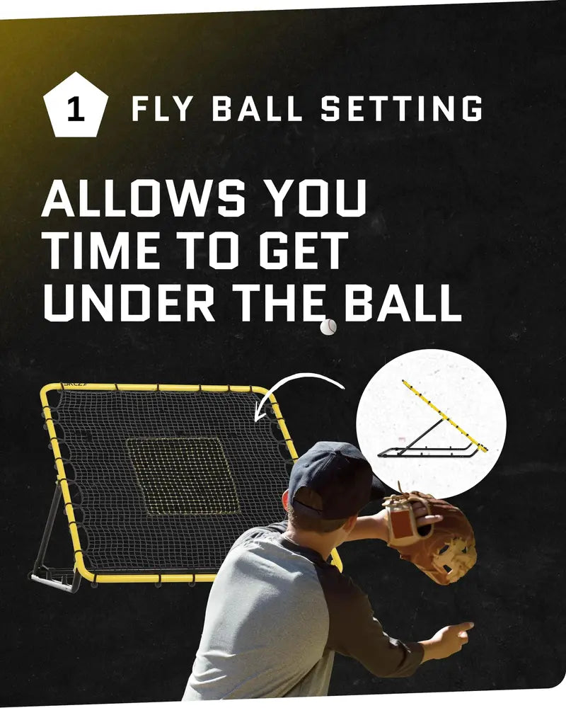 SKLZ Fielding Drill System  Adjustable Line Drive & Fly Ball Return Training Tool