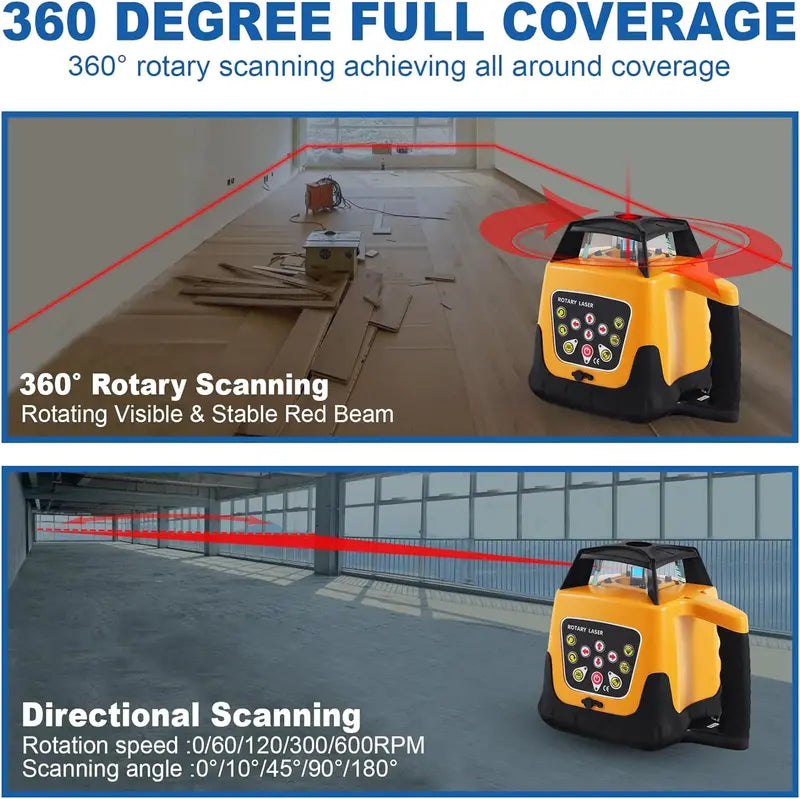 iGlobalBuy Self-Leveling Rotary Laser Level Kit – Includes Surveying Tripod & Precision Alignment Tools