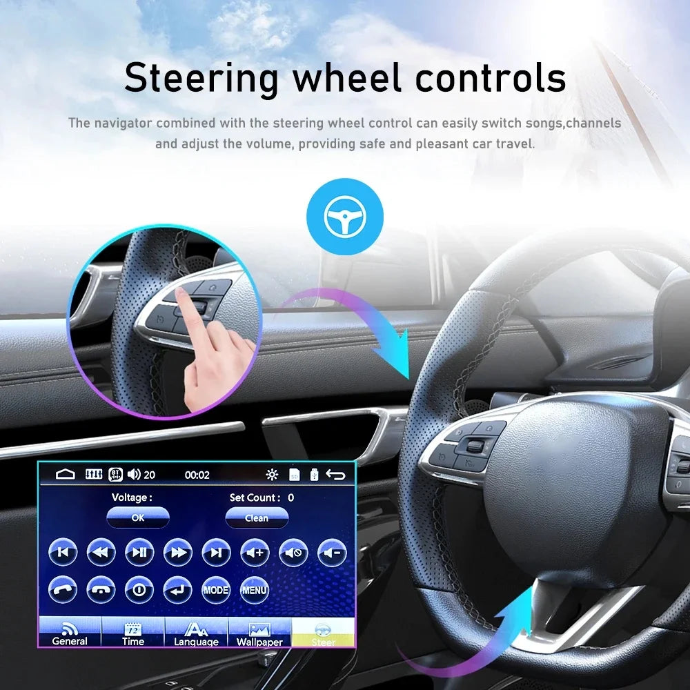 1 Din 7 in Car Stereo Radio with Wireless Apple Carplay Android Auto HD Electric Telescopic Touchscreen Flip Out Screen FM Bluetooth Android/Ios Mirror Link, Single 1 Din Car Audio USB/TF/AUX - in