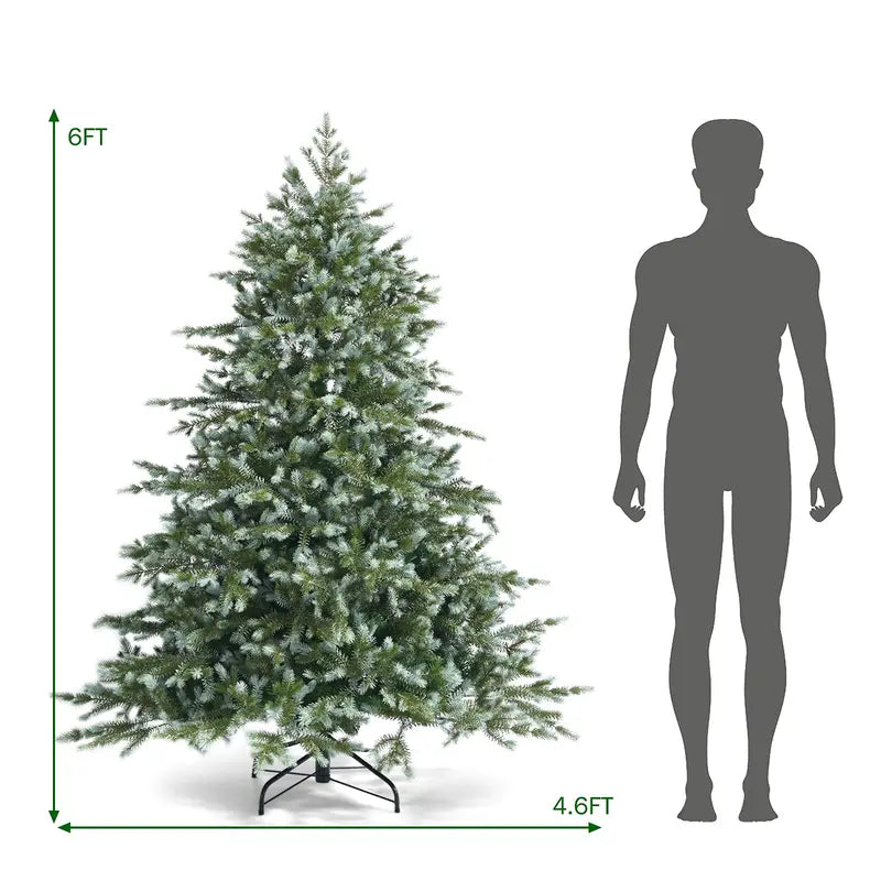 Metal-Base Artificial Christmas Tree – Sleek Pre-Assembled Holiday Decor