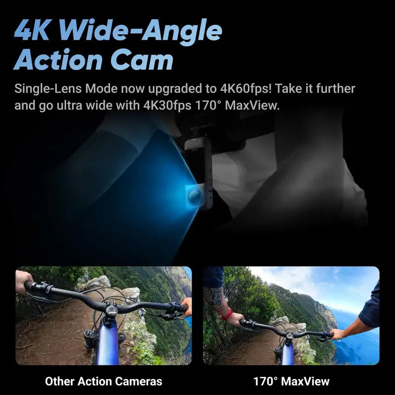 Insta360 X4 8K Waterproof 360 Action Camera with Active HDR and FlowState Stabilization