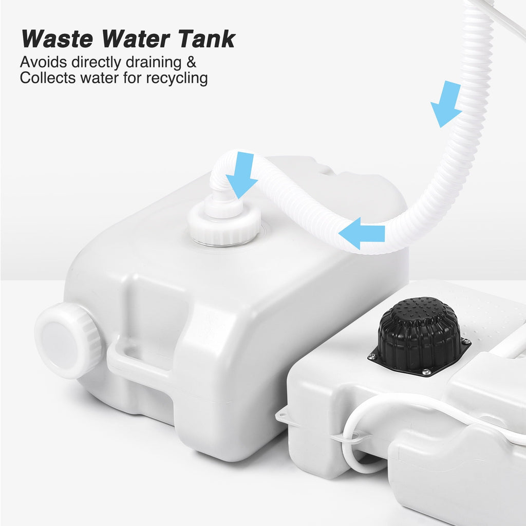 17L Portable Camping Sink Hand Wash Stand with 24L Tank Hands-free Operation Hand Washing Station for Outdoor