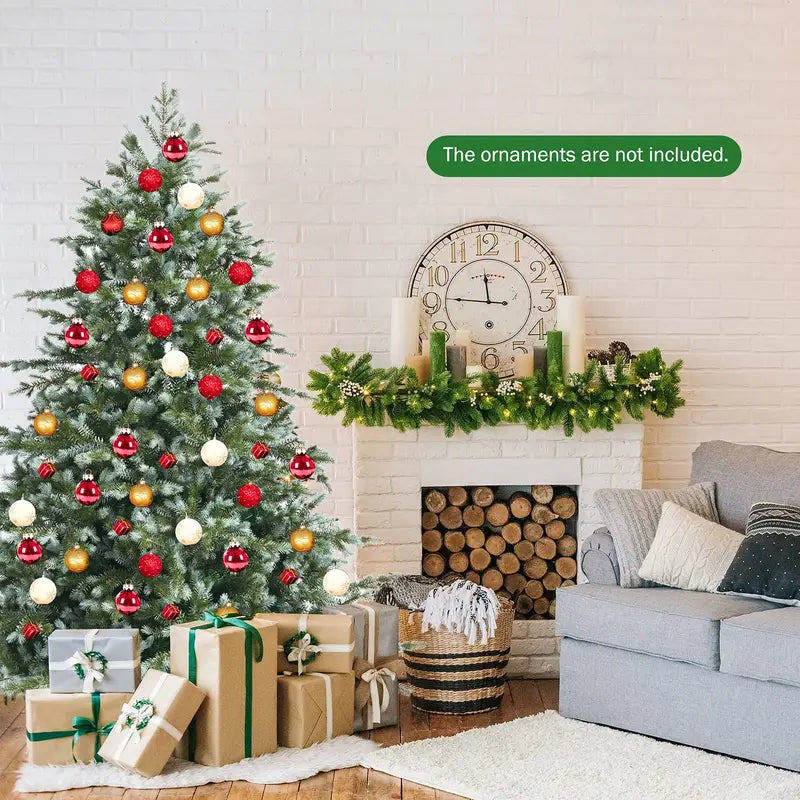 Metal-Base Artificial Christmas Tree – Sleek Pre-Assembled Holiday Decor