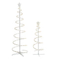 2-LED Lighted Spiral Christmas Tree Set Outdoor Lighted Holiday Decor
