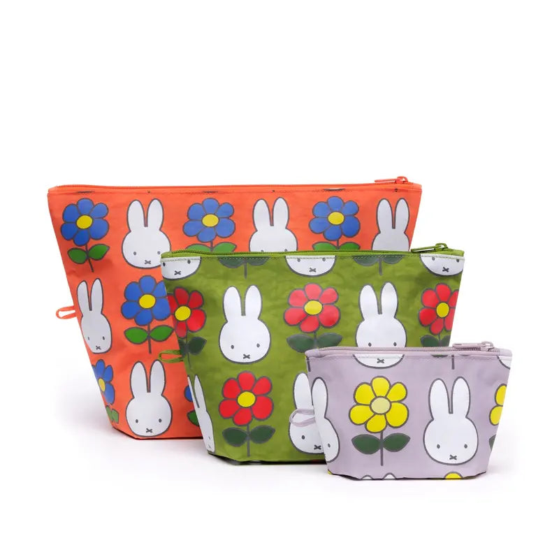 Miffy by Baggu Recycled Nylon Go Pouch Set – 3-Piece Eco-Friendly Carry Collection