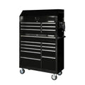 Gloss Black 41-Inch 16-Drawer Tool Storage Combo