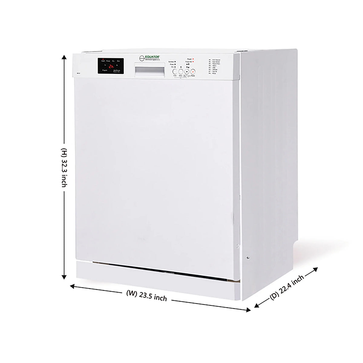 Equator 24 in Dishwasher 14 Place + 3/4 HP Garbage Disposer QUIET 51db 110V