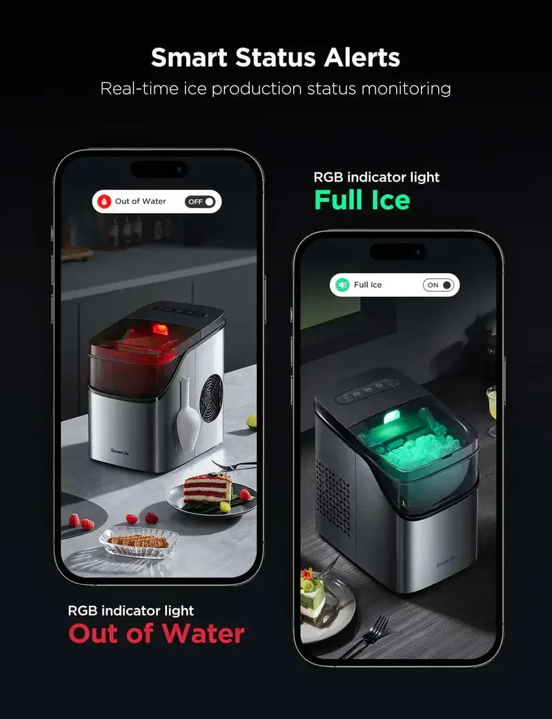 GoveeLife Smart Countertop Ice Maker with Voice Control — 9-Cube Output per Cycle