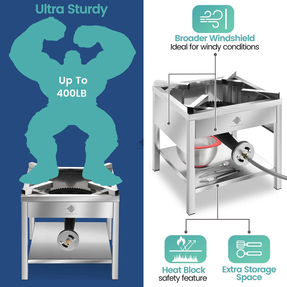 100QT Stainless Steel Seafood Boil Pot with 200,000BTU Propane Burner, w/Basket for Outdoor Deep Fryer, Large Cooking Pot for Turkey Fryer, Crab, Crawfish, Shrimp, Lobster Boiling Stock Pot