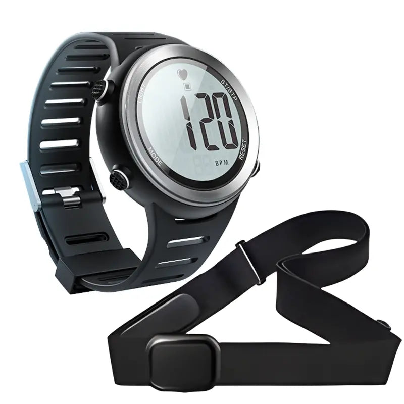 Medical-Grade Pulse Oximeter Watch with Chest Strap and 5ATM Waterproof Rating