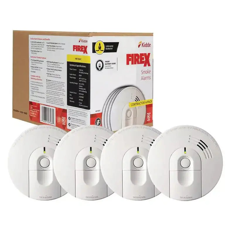 i4618 Quad-Pack Interconnected Smoke Alarm – Ionization Technology, AC Powered with Battery Backup