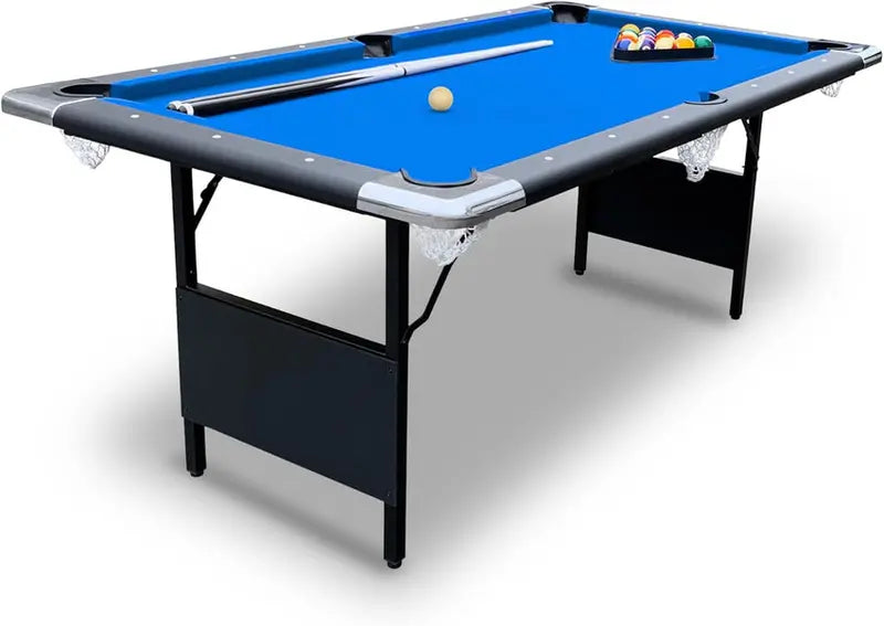 Hathaway Fairmont 6-Foot Folding Pool Table – Portable Billiards Set with Accessories & Easy Storage