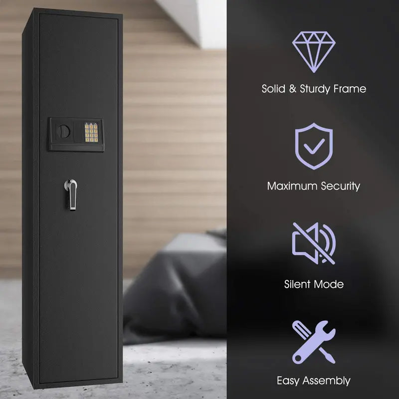 Large Long-Gun Safe with Integrated Pistol Vault and Secure Locking System