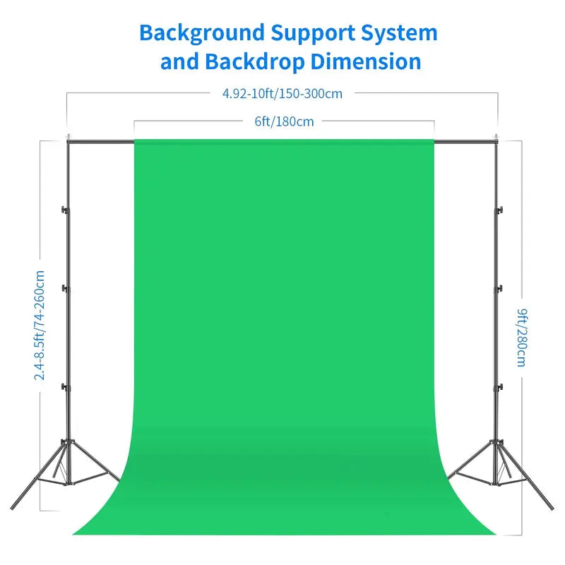 NEEWER Professional Photography Lighting Kit – Includes Softbox Lights, Light Stands, and Collapsible Backdrops