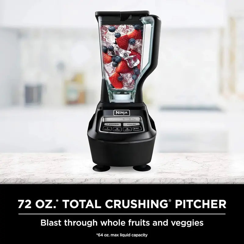 Ninja BL770 Black Mega Kitchen System – All-in-One Blender and Processor Set