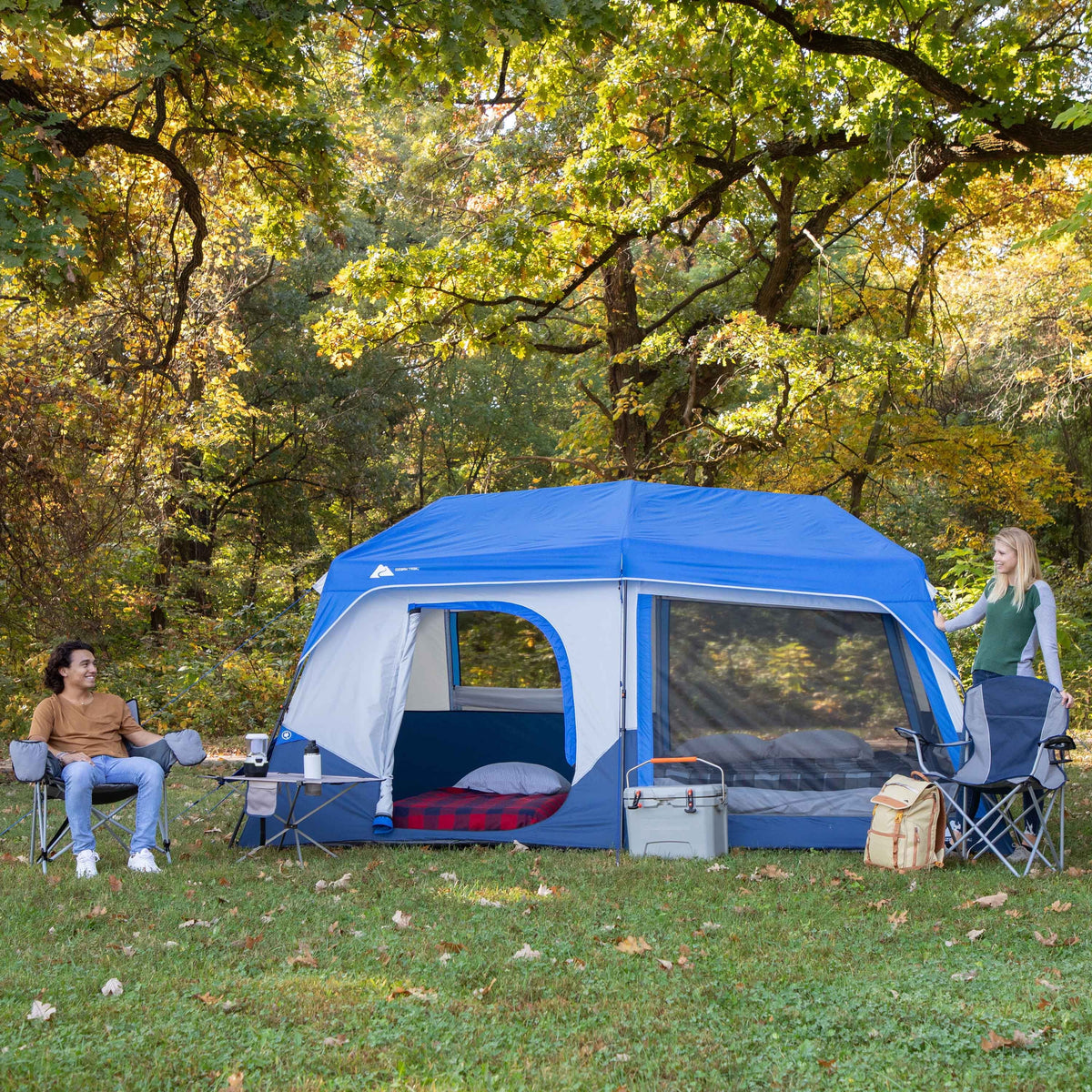 10-Person 14' x 10' Lighted Instant Cabin Tent, 40 lbs